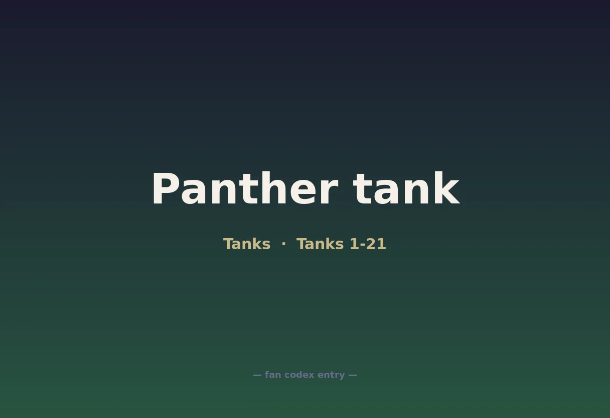 Panther tank